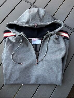 Wilson Gray Hooded Half-Zip Sweater